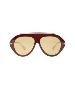 Past Midnight - Icon 2.0 Women's Acetate Aviator Sunglasses Burgundy
