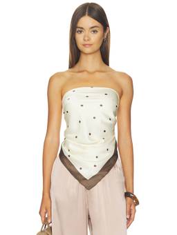 SNDYS - Polka Dot Wrap Women Lightweight Satin Scarf Chocolate