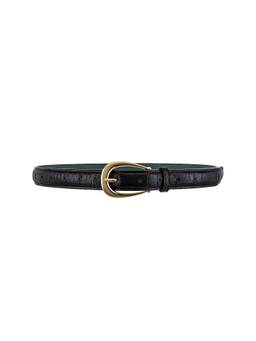 Sancia - Bruno Women's Croc Embossed Suede Wide Belt Portobello Croc