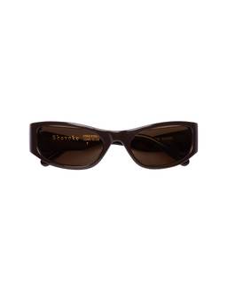 SHEVOKE - Women's UV Protection Acetate Rectangle Sunglasses Brown