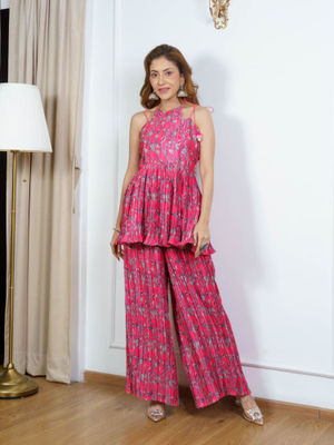 NEHRA PINK PANT SET