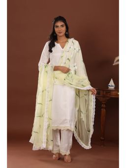 Jiraazi - Daisy Blossom Muslin Yellow Kurta With Pant And Dupatta