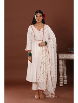 Jiraazi - Niqhat Gota Cotton Kurta With Pant And Dupatta