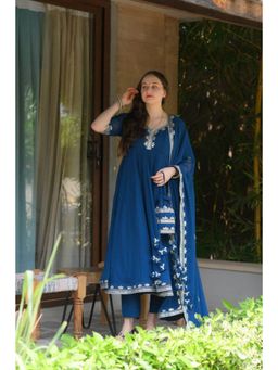 Ensembles - Indi Peak Anarkali Suit with Pant Dupatta