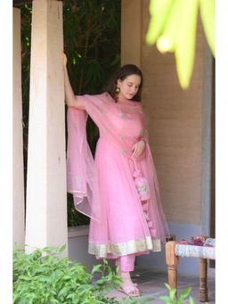 Ensembles - Lotus Loom Anarkali Suit with Pant Dupatta
