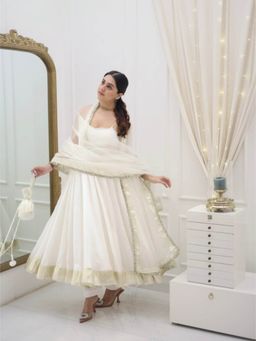 Ensembles - Noorika Anarkali Suit with Pant Dupatta