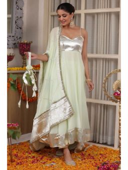 Ensembles - Ravya Anarkali Suit with Pant Dupatta