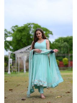 Ensembles - Vallari Anarkali Suit with Pant Dupatta