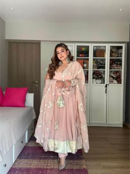 Ensembles - Vanya Anarkali Suit with Pant Dupatta