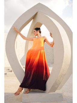 ELAYEE - Sunset Soiree Multi-Colour Braided Maxi Dress