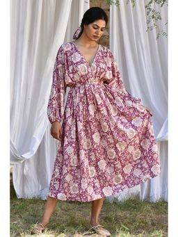 PHLAR - Pink Scarlet Midi Dress