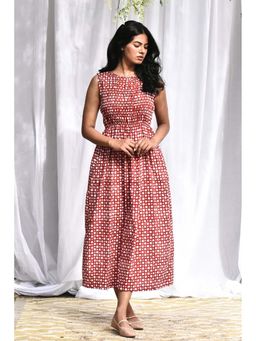 PHLAR - Red Sariah Midi Dress