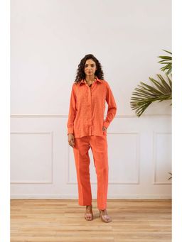 UNIMODA - Mystic Dusk Pair-Orange Co-Ord Set