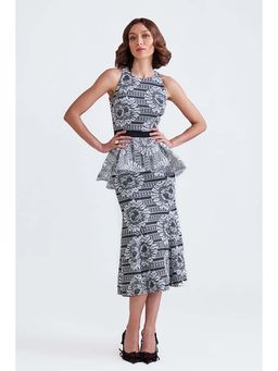 ZABELLA - Aiza Peplum Lace Midi Dress