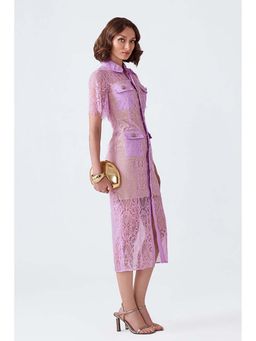 ZABELLA - Nyla Lilac Lace Midi