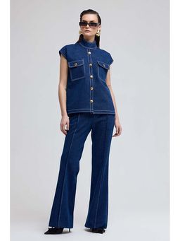ZABELLA - Paris Denim Blue Shirt with Pant Co-Ord's