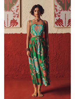 ZABELLA - Nomad Bloom Scalloped Midi Dress