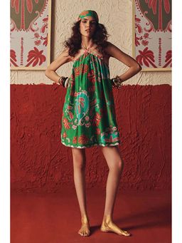 ZABELLA - Nomad Bloom Halter Flared Mini Dress