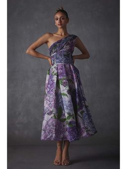 ZABELLA - Ursula Purple A-Line Floral Dress