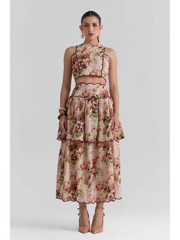 ZABELLA - Petal Print Top with Skirt