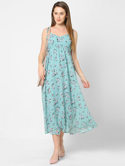 MISH - Blue Floral Mid Length Dress