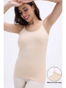 Zivame - Knit Cotton Padded Camisole - Beige