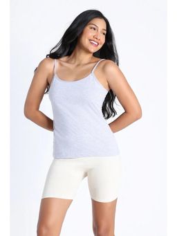 Zivame - Knit Cotton Camisole - Grey Mel