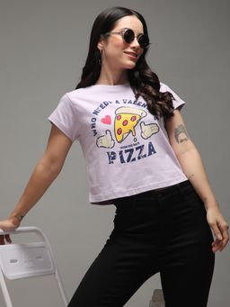 DILLINGER - Womens Short Sleeve Regular Cropped Round Neck Printed T-shirt