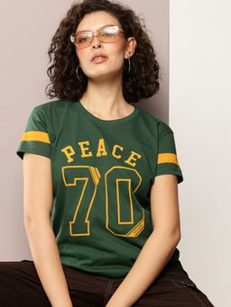 DILLINGER - Womens Boxy Regular Embroidery Round Neck T-shirt