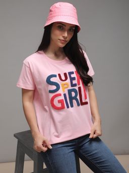 DILLINGER - Womens Short Sleeve Boxy Regular Embroidery T-shirt