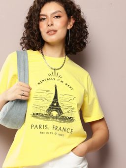 DILLINGER - Womens Oversized Printed Round Neck T-shirt