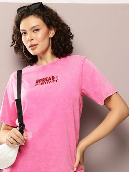 DILLINGER - Womens Oversized Printed Round Neck T-shirt