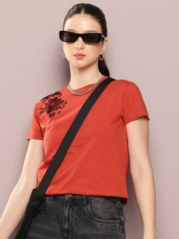 DILLINGER - Womens Regular Fit Printed Round Neck T-shirt