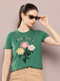 DILLINGER - Womens Regular Fit Printed Round Neck T-shirt