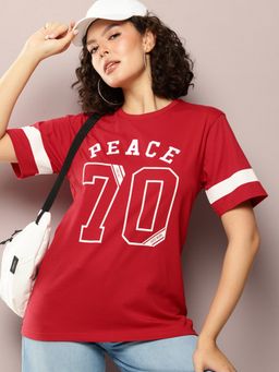 DILLINGER - Womens Oversized Printed Round Neck T-shirt