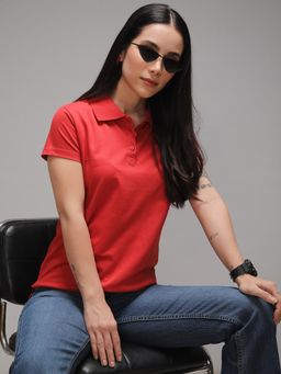 DILLINGER - Womens Short Sleeve Regular Fit Solid Polo T-shirt