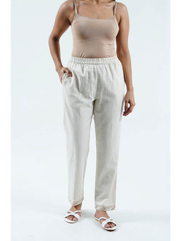 Cyan - Ivory Cotton Linen Pant