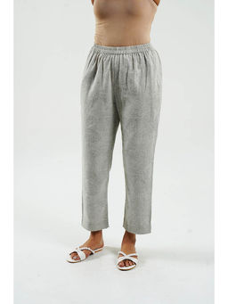 Cyan - Block Print Handloom Cotton Pant