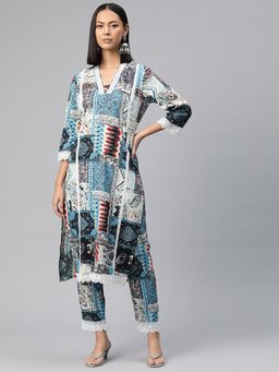 Readiprint - Women Multi-Color Printed Kurta with Pant (Set of 2)