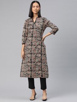 Readiprint - Women Black Paisley Printed Kurta with Pant (Set of 2)