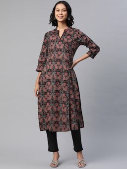 Readiprint - Women Grey Paisley Printed Kurta with Pant (Set of 2)