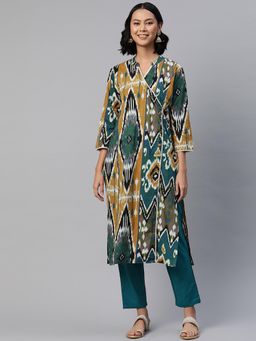 Readiprint - Women Multi-Color Printed Kurta with Pant (Set of 2)
