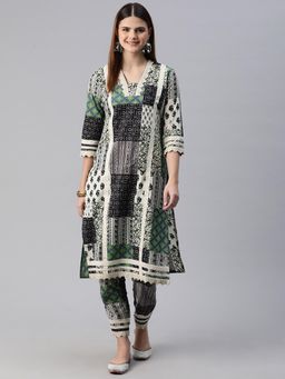 Readiprint - Women Multi-Color Printed Kurta with Pant (Set of 2)