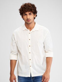 Spykar - White Full Sleeves Cotton Comfort Fit Shirt for Men