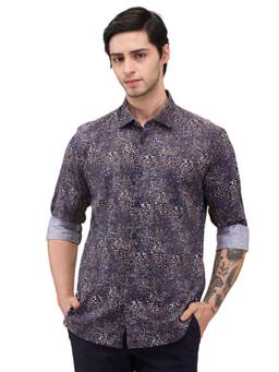 Park Avenue - Slim Fit Printed Multi-Color Shirt