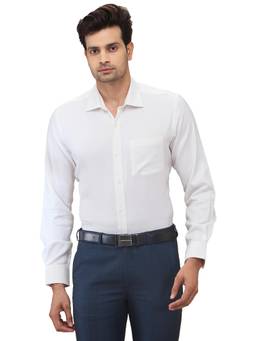 Park Avenue - Regular Fit Structure Light Yellow Shirt