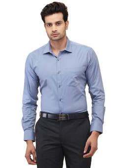Park Avenue - Slim Fit Structure Dark Blue Shirt