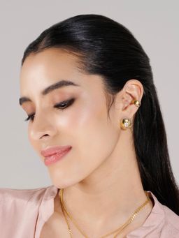 Stone Story By Shruti - Women Purple Sterling Silver Stones Ear Cuffs & Clips Earrings