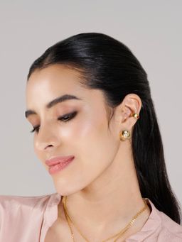 Stone Story By Shruti - Women Red Sterling Silver Stones Ear Cuffs & Clips Earrings