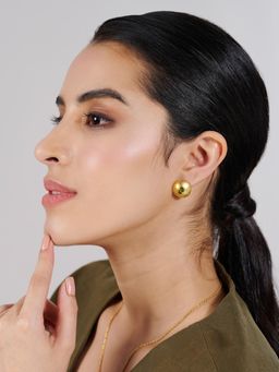 Stone Story By Shruti - Women Green Sterling Silver Stones Studs Earrings